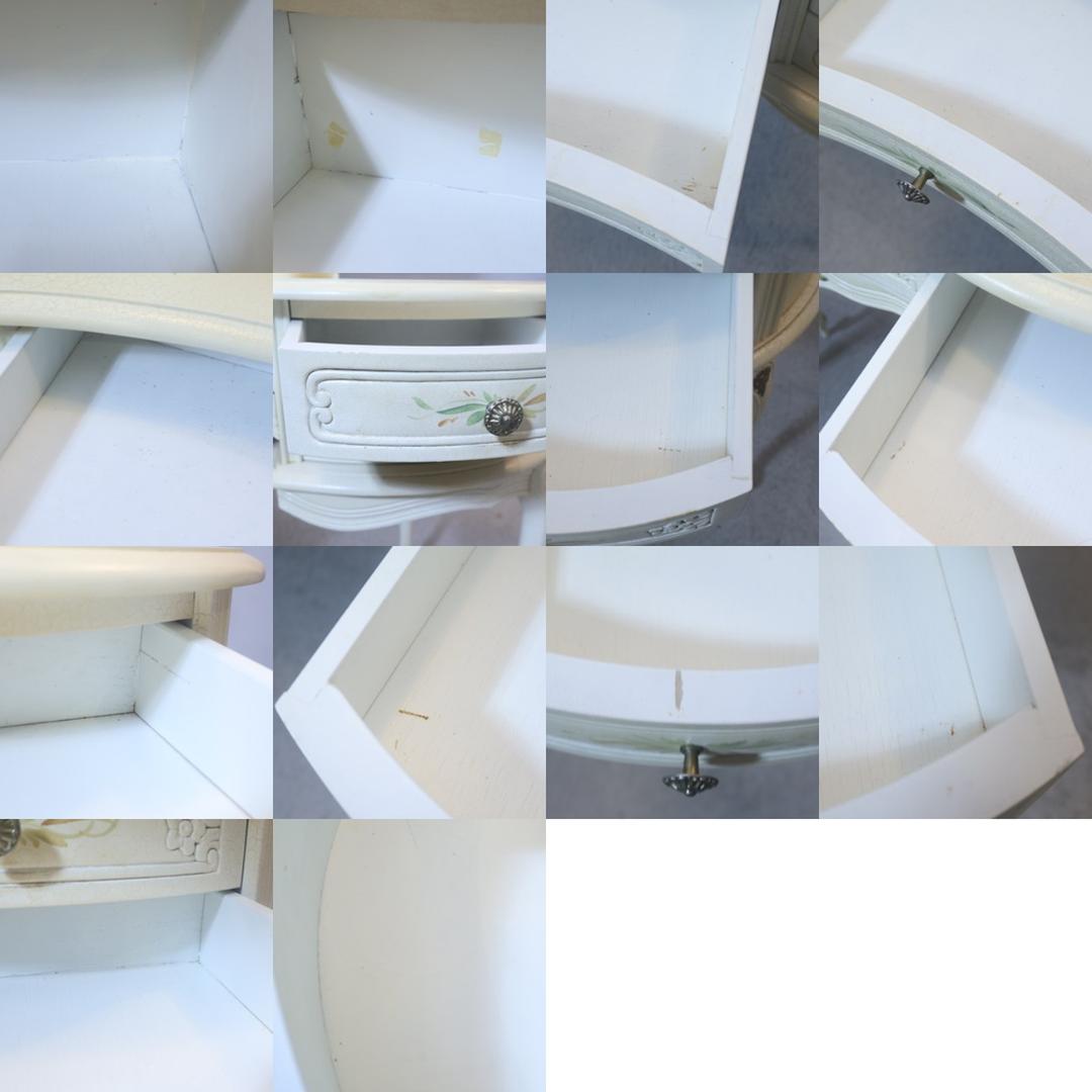 アンティーク調 ドレッサー 鏡台 化粧台 姫系 三面鏡 猫脚 エレガント 机