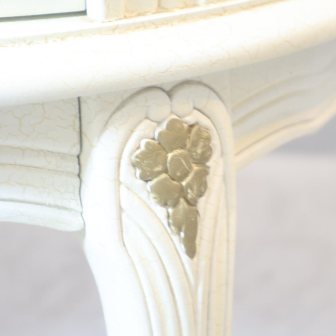 アンティーク調 ドレッサー 鏡台 化粧台 姫系 三面鏡 猫脚 エレガント 机