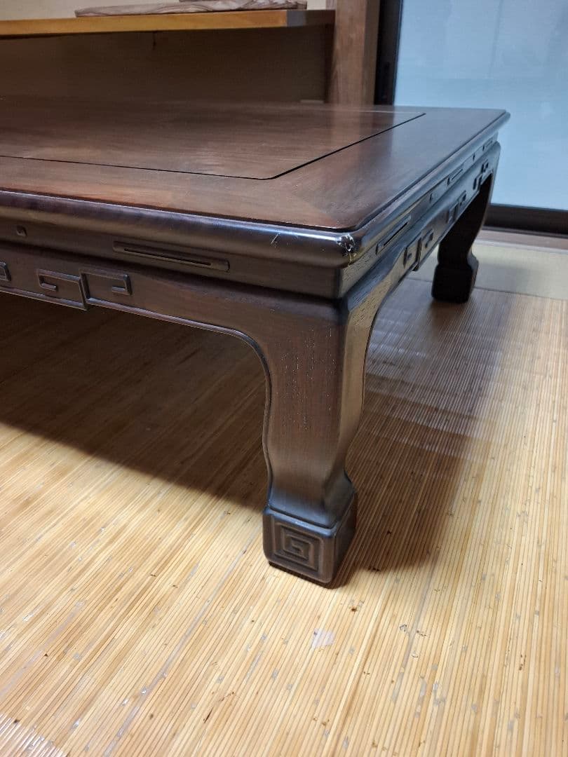 木製伝統的座卓 ダークブラウン(したん)