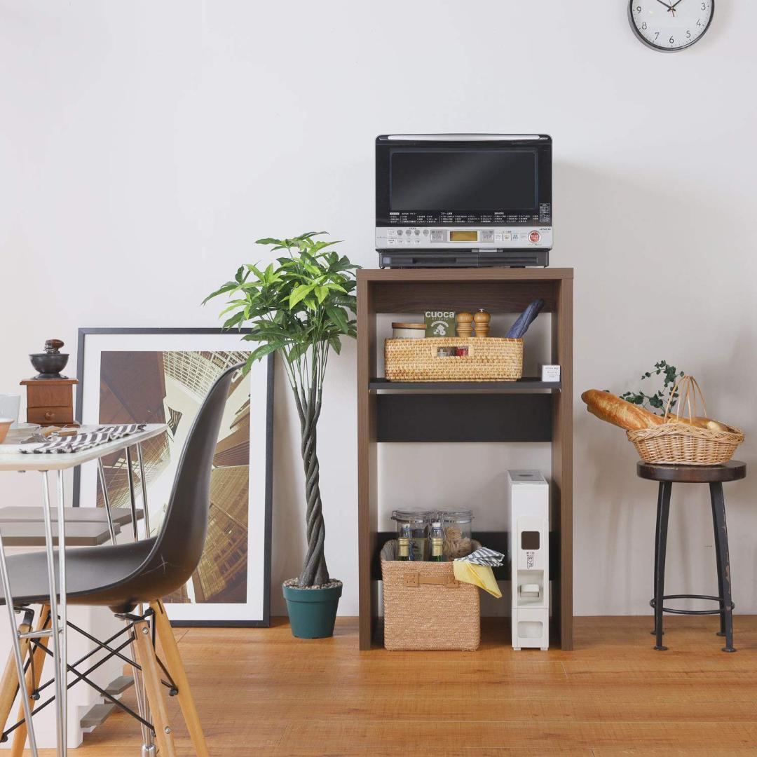 収納棚 キッチンラック レンジ台 ゴミ箱収納