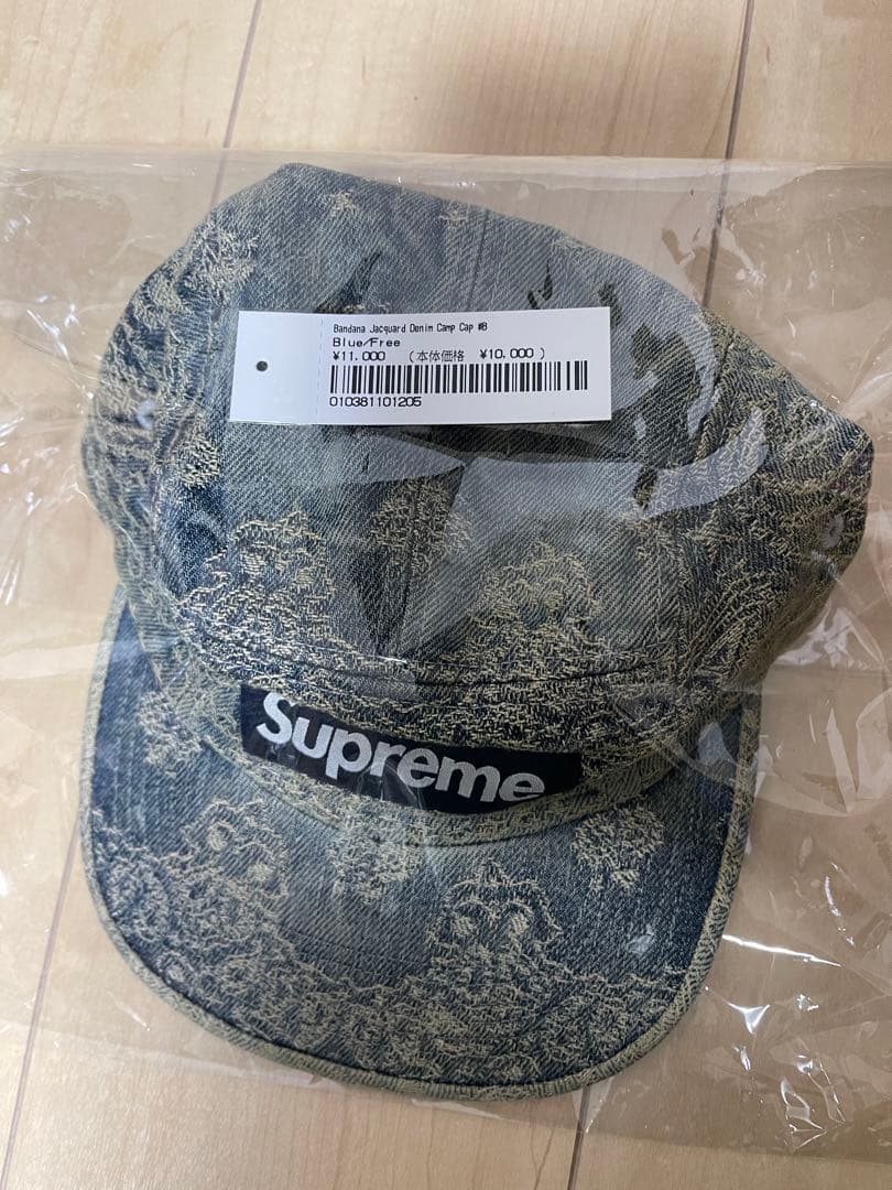 帽子 Supreme Bandana Jacqurd Denim Camp Cap