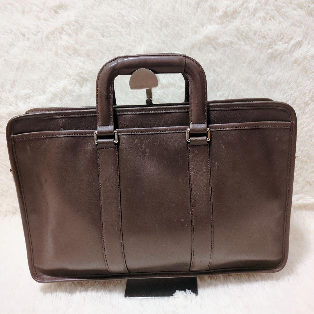 COACH コーチ ビジネスバック ブリーフケース レザー ブラウン 2WAY