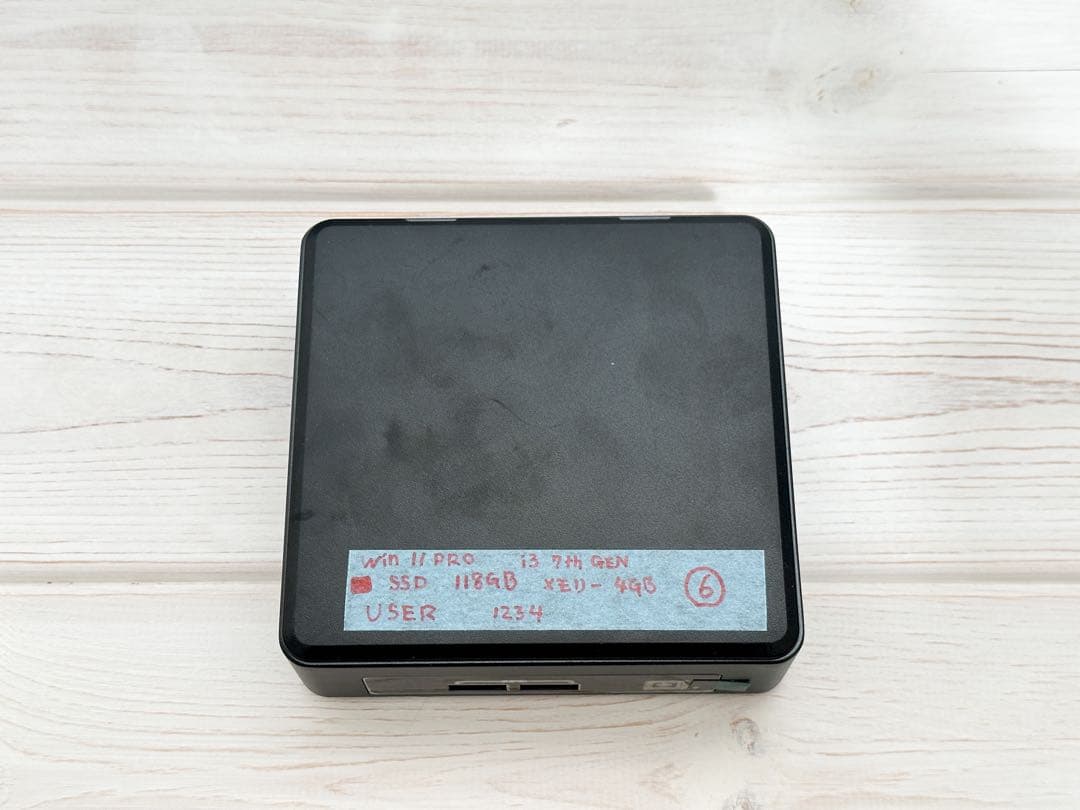 ⑥Intel NUC7i3DNK ミニPC 第7世代i3 Windows11