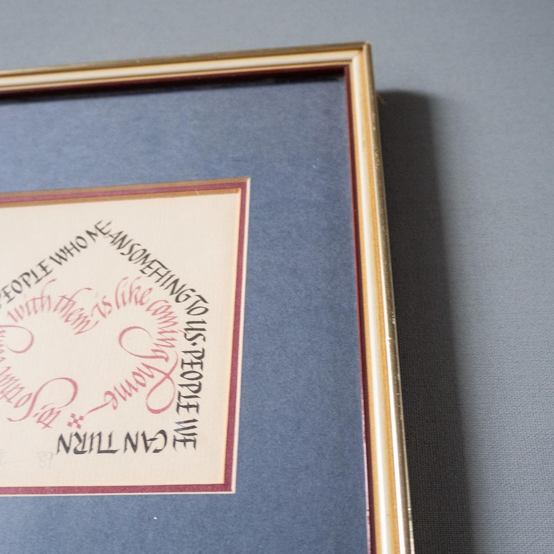 その他 unknown vintage Framed text art