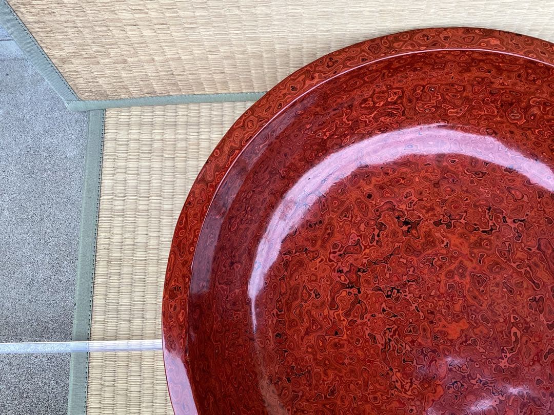 会津塗 こね鉢　研ぎ出し　高級品　そば打ち道具　売り切り　(検) 津軽塗　若狭塗