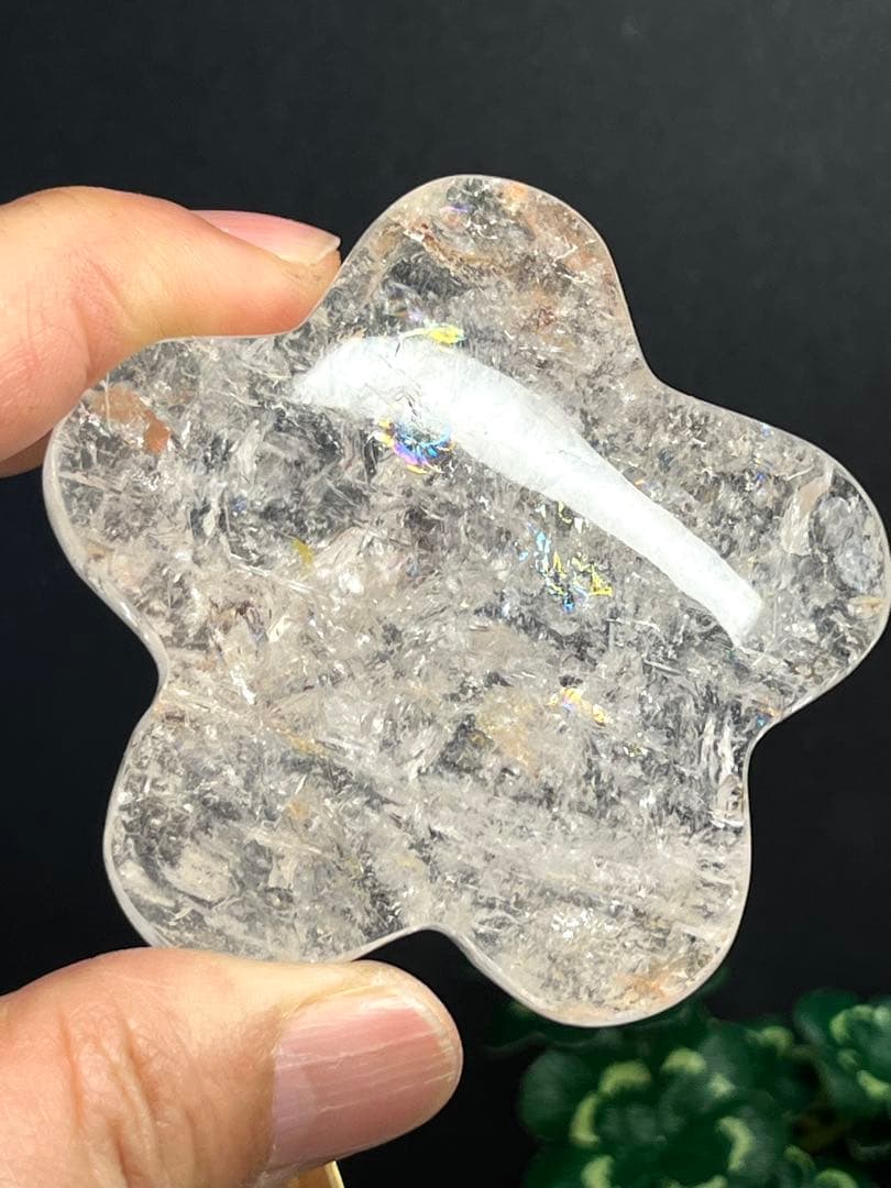 天然石　高品質　ピンクアゼツライト　ぷっくりお星様　約140g台座付き⭐️1920