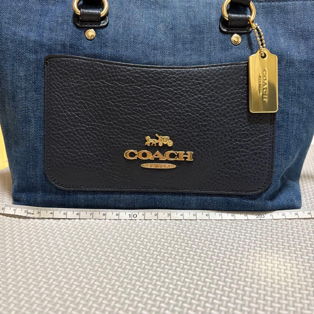 COACH コーチ　デニム ハンドバッグ　ミニエマサッチェル