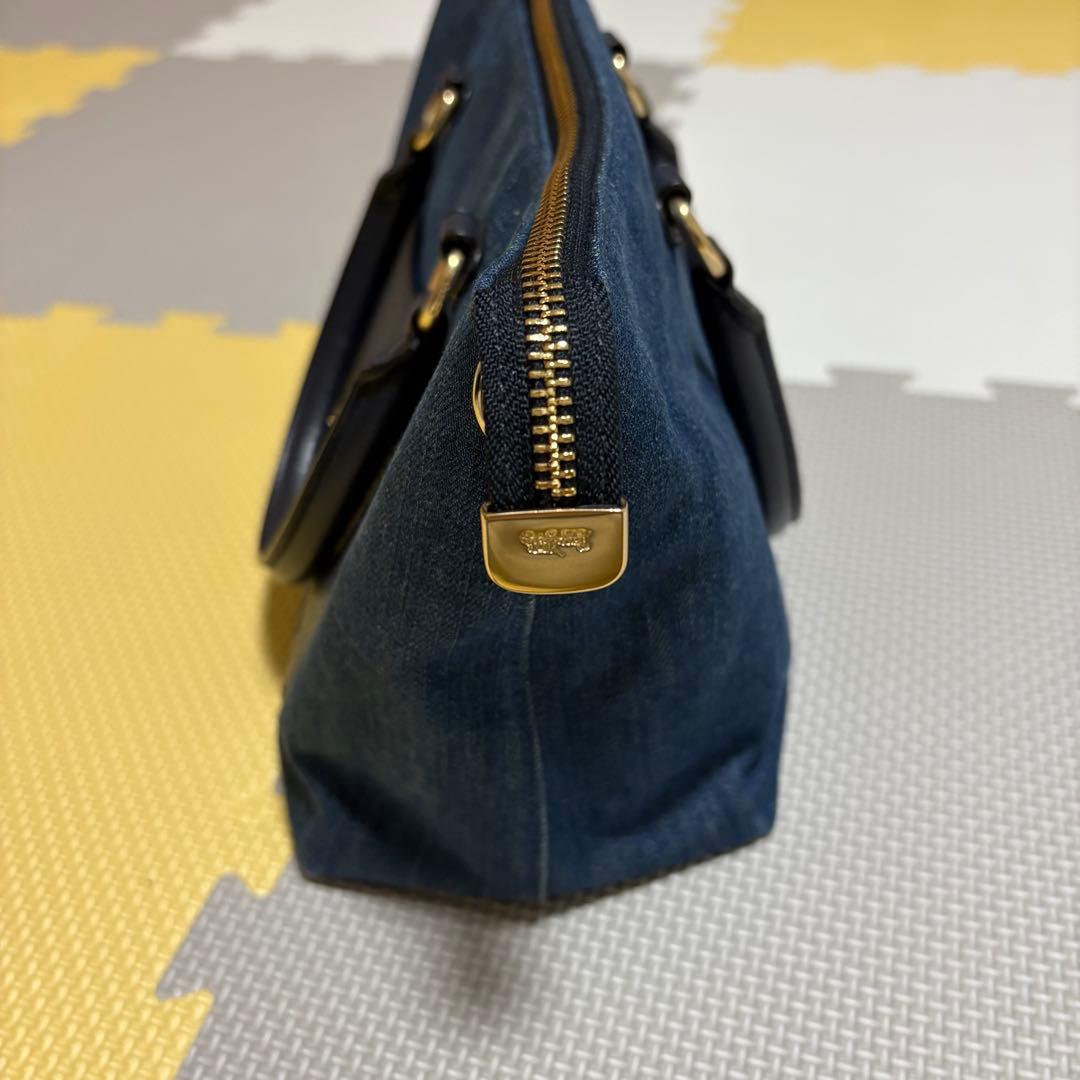 COACH コーチ　デニム ハンドバッグ　ミニエマサッチェル