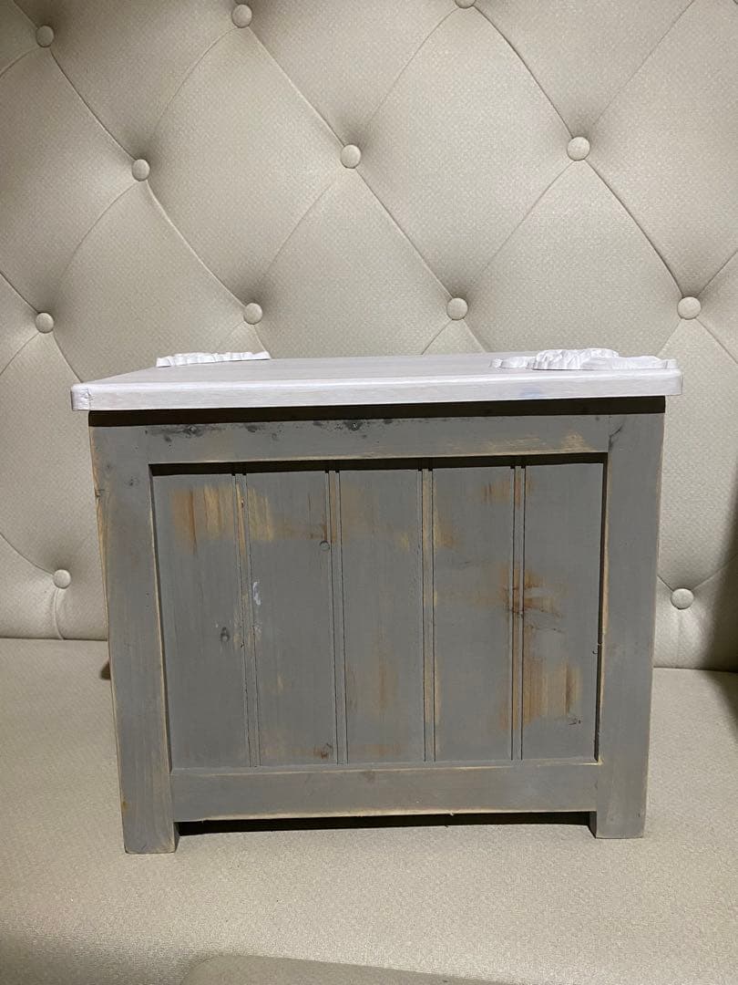 便利な収納スツール ボックス♦️アメリカン ヴィンテージ風♦️ロココシャビー♦️送料込