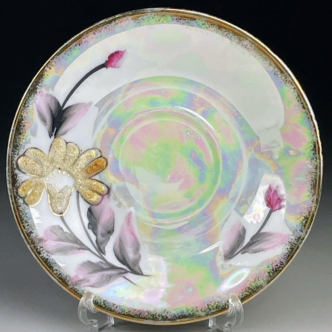 【希少】オールドニッポン コラレン カップ＆ソーサー ラスター ぺディスタル