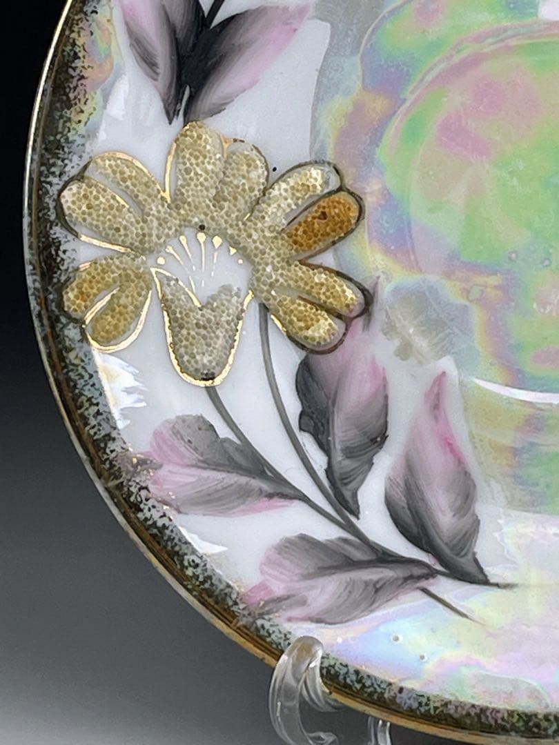 【希少】オールドニッポン コラレン カップ＆ソーサー ラスター ぺディスタル