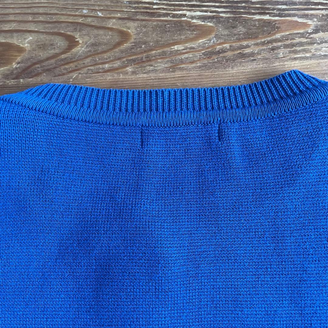 SOLAMONAT(ソラモナ) ウエハースニットワイドカーディガン ブルー