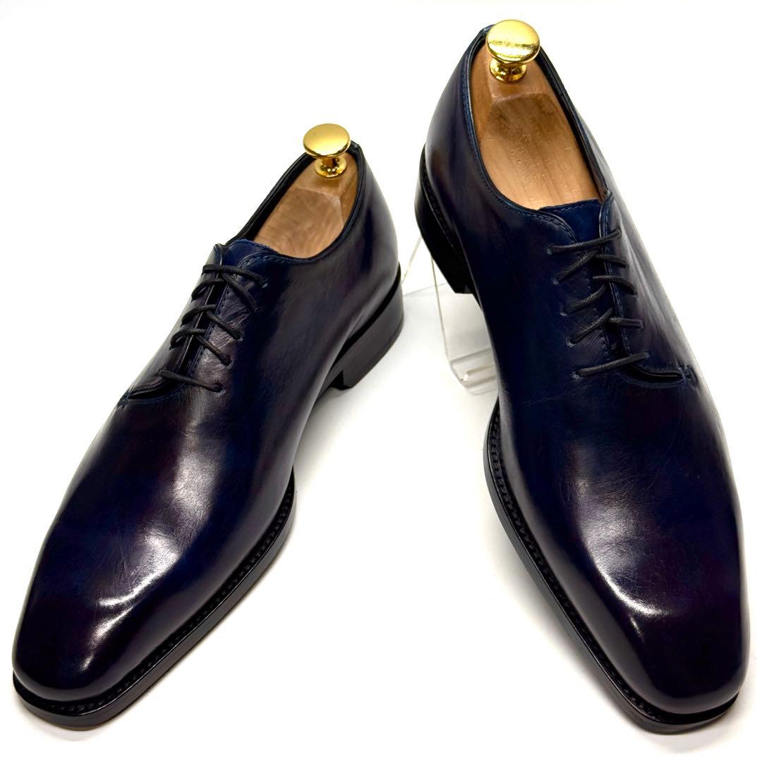 【美品】MON MODEL ホールカット ビジカジ ロングノーズ ビジネス 本革