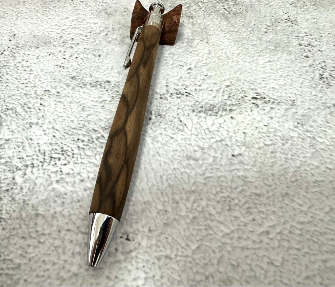 ☆ 工房楔 黒柿孔雀杢 ルーチェペン 真鍮タイプ新品 ☆
