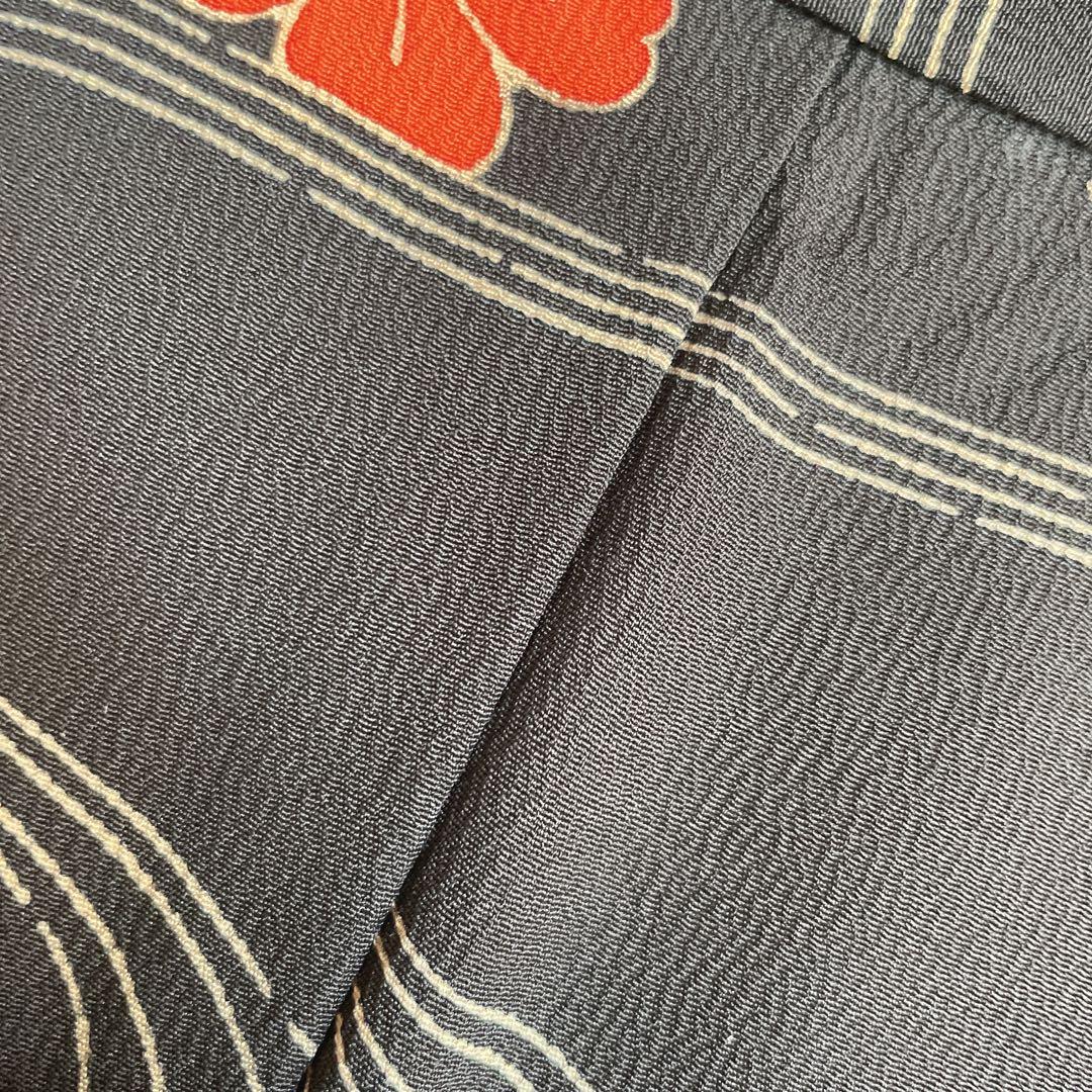 小紋　フルセット　あやめ　菊　流水　型染め　縮緬　お散歩　お買い物　着物　P4