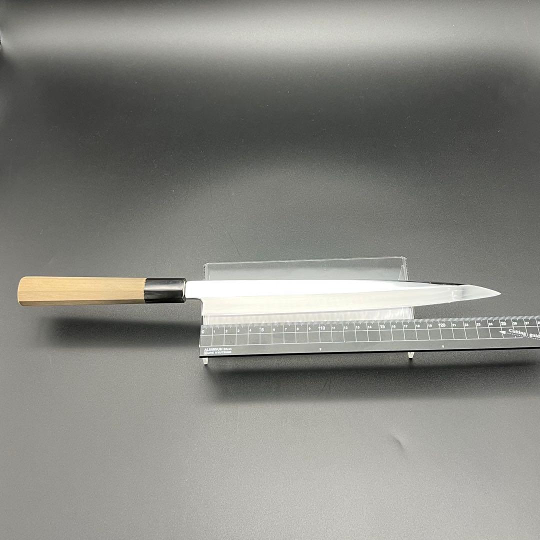 佐文 本焼 鏡面仕上 玉白鋼全鋼　柳刃