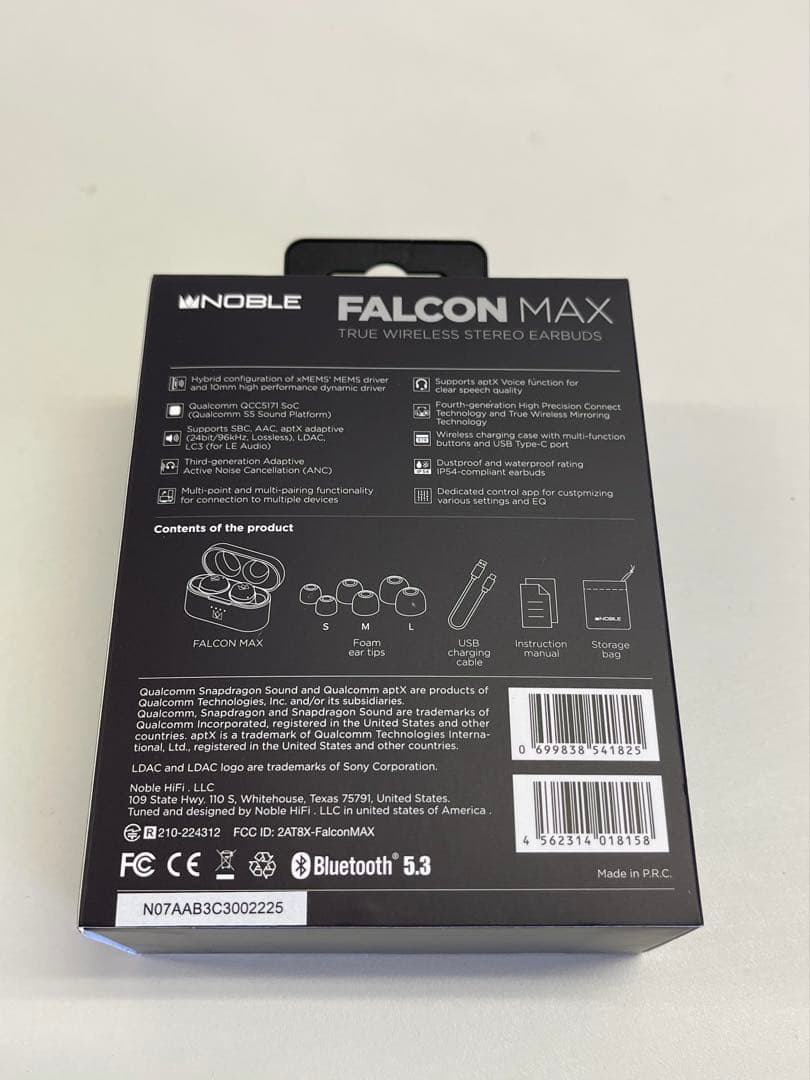 ［美品］Noble Falcon Max ワイヤレスイヤフォン
