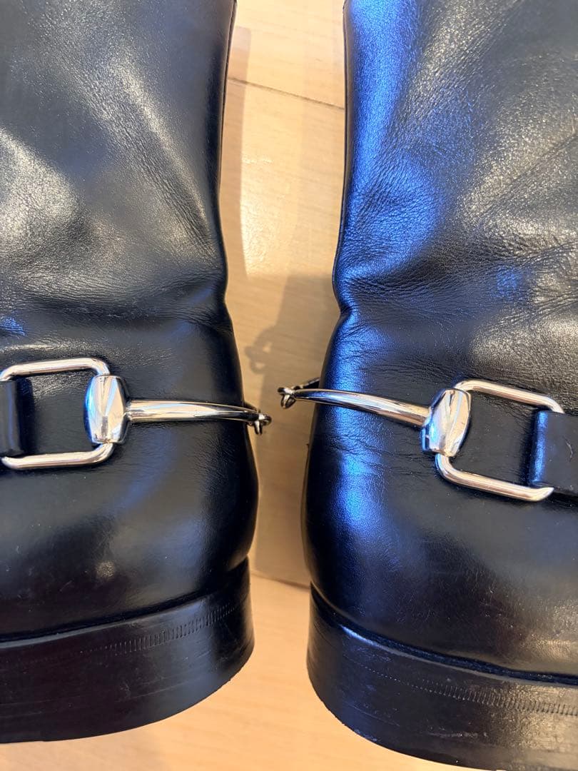 GUCCI グッチ　ホースビット サイドジップ　ブーツ 黒