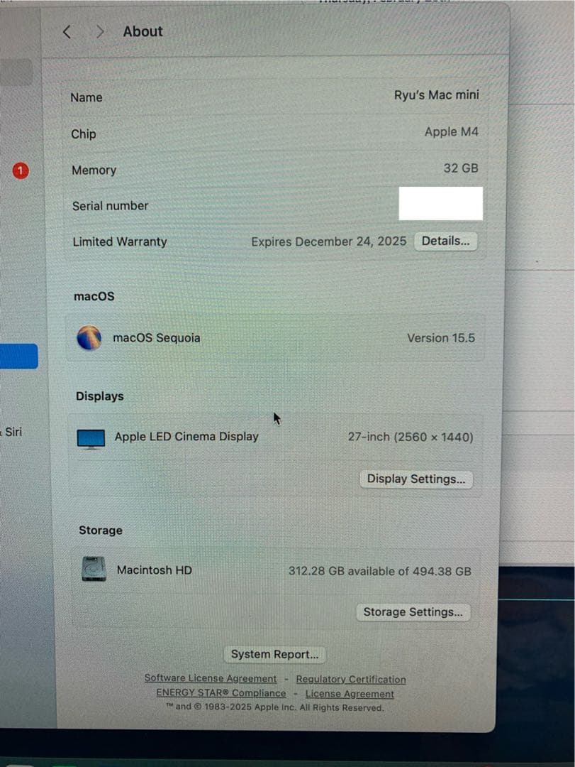 Macデスクトップ Apple mac mini M4 32GB 512GB