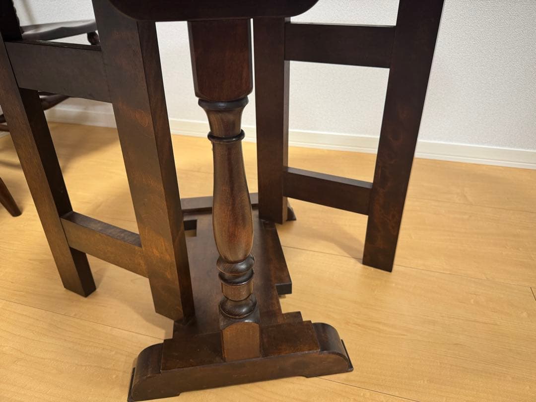 松本民芸家具！M型 高級バタフライテーブル 刻印有 松本民藝家具 ゲートレッグ