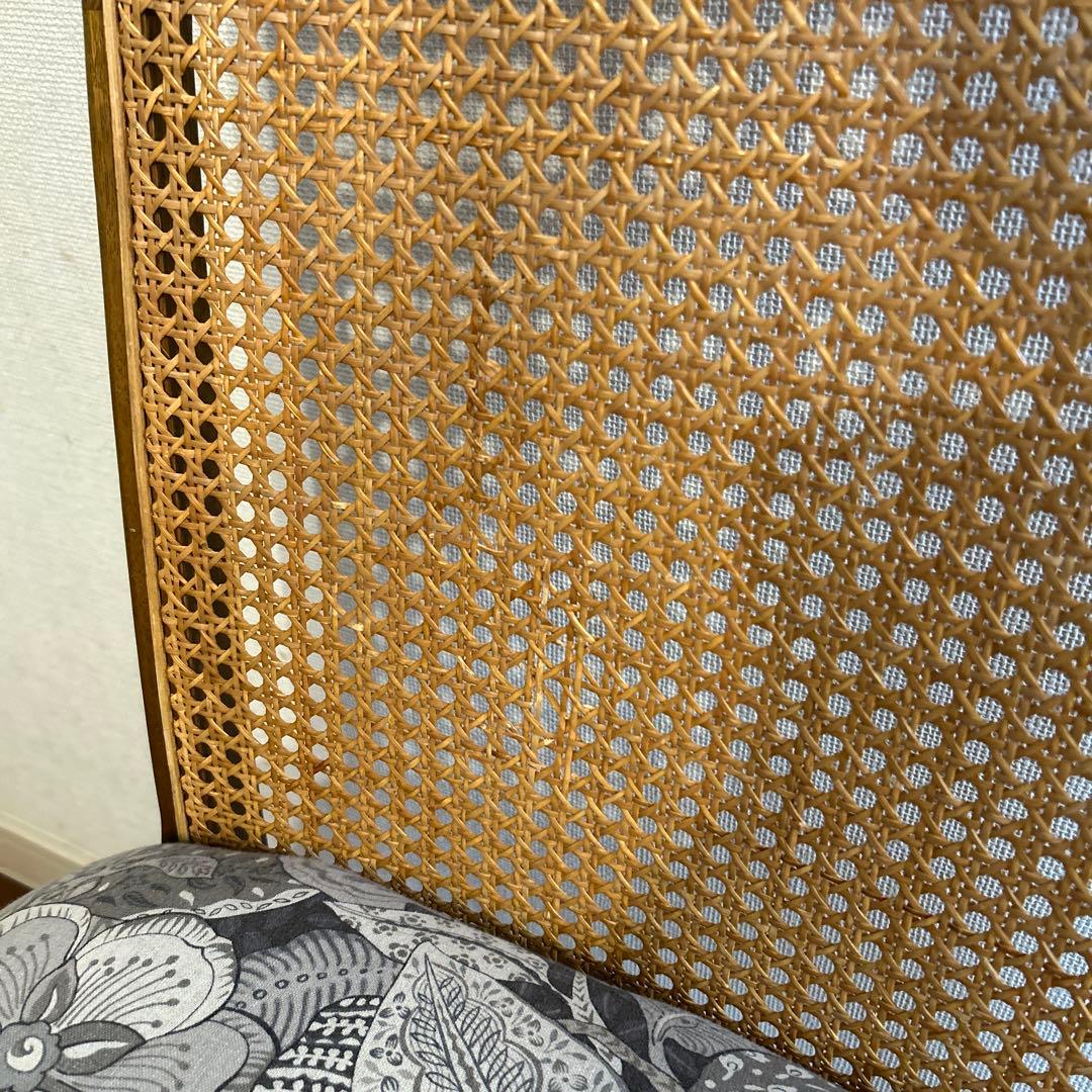 【希少品】②浜本工芸　ダイニングチェア　ラタン　送料込み　昭和レトロ