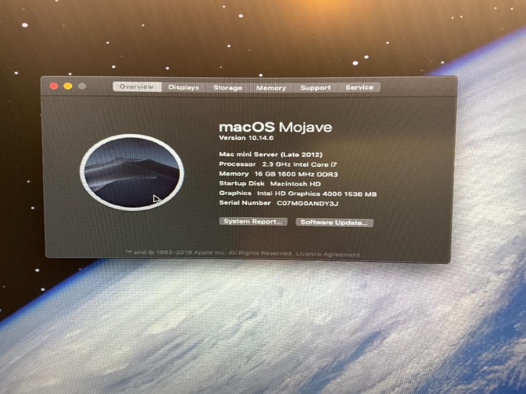 Mac mini 2012 i7/16GB/2TB 初期化済み