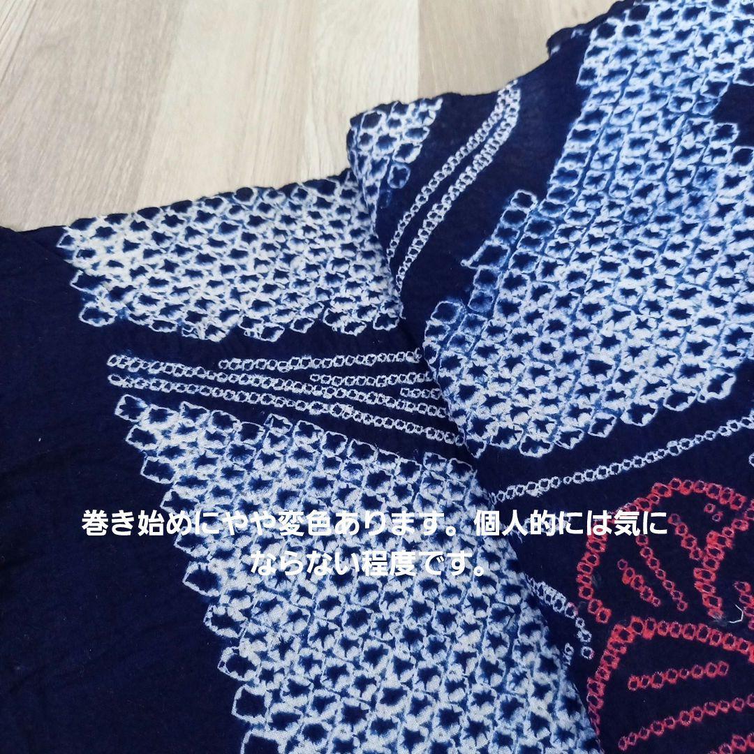 新品　有松絞り　有松海鳴り絞り　絞り浴衣反物綿　花柄