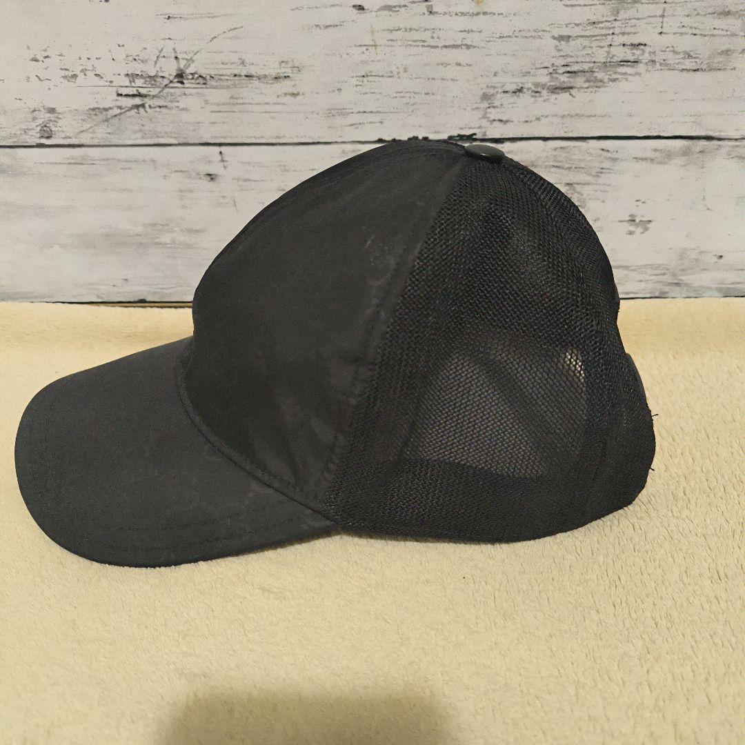 み*き様 極美品　GUCCI　GG柄　総柄　ブラック ベースボールキャップ メッ