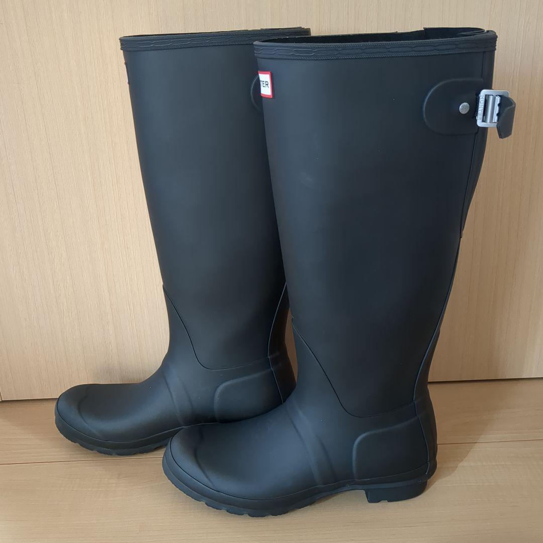 【美品☆値下げしました☆】HUNTER ブラック ロング レインブーツ 25cm