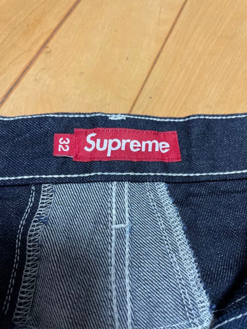 【美品】Supreme Paneled Stripe Baggy Jean 32