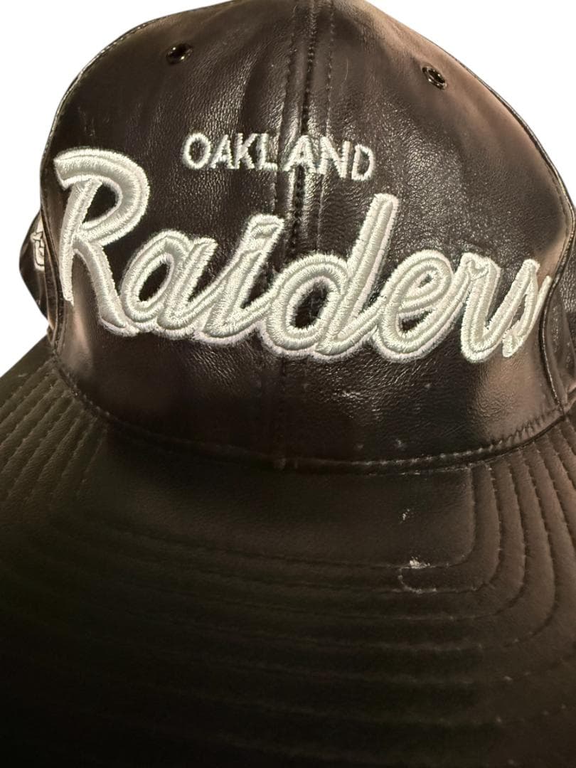 【高級ラムスキン】ミッチェルアンドネス レイダース レザーキャップ NFL 本革