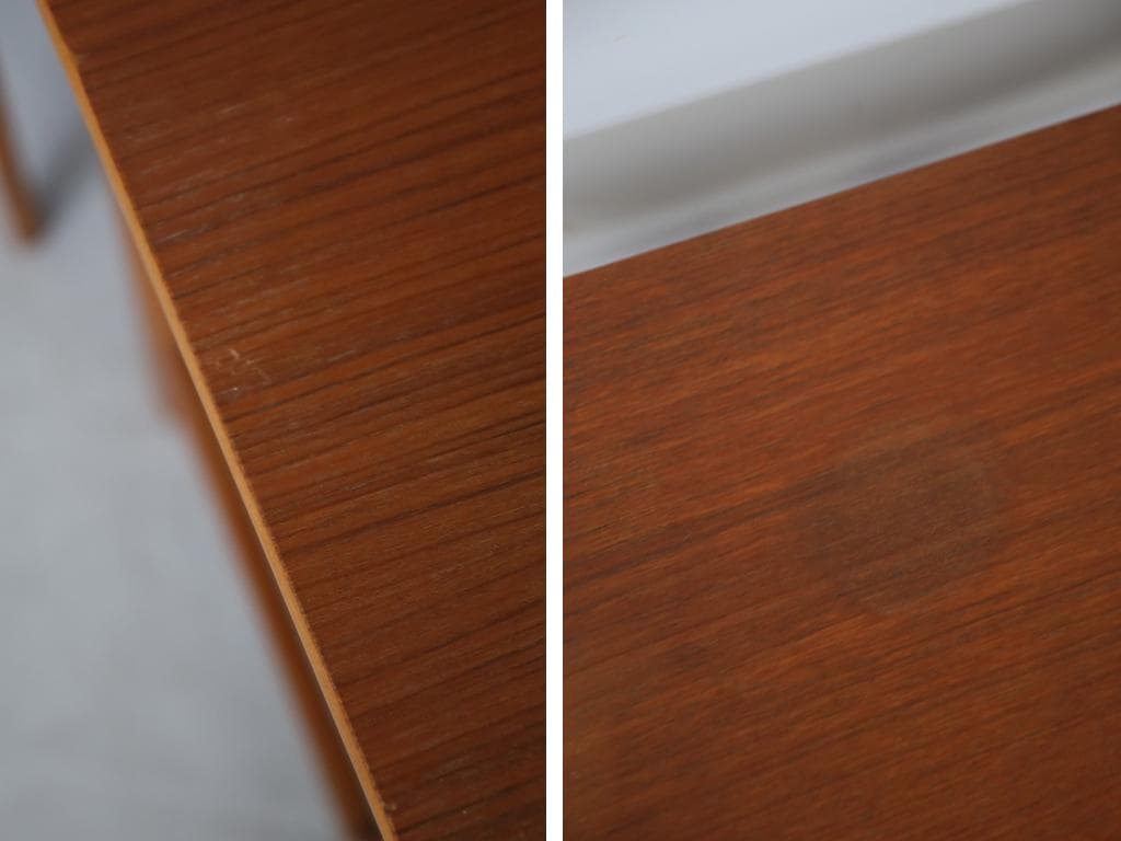 英国アンティーク木製ネストテーブル3台/収納式机/飾り棚/花台(92-85)