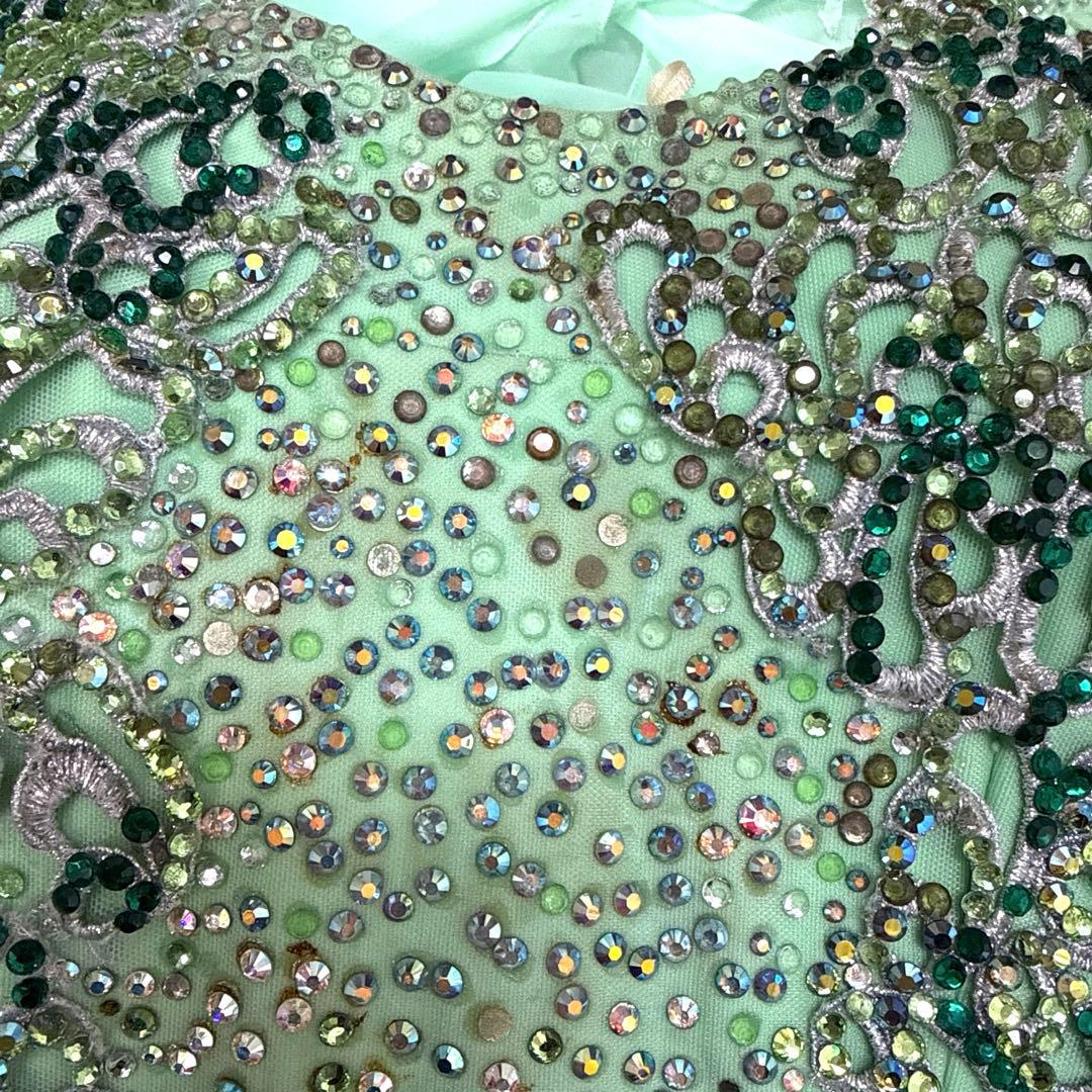 6346★ジャンティ★S ライトグリーン スタンダードドレス 社交ダンス