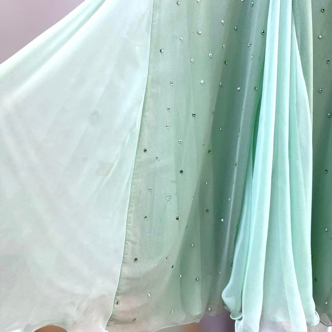 6346★ジャンティ★S ライトグリーン スタンダードドレス 社交ダンス