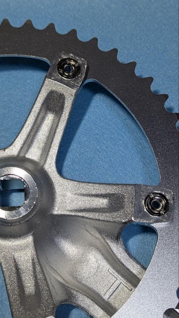 SKEACE スクエアテーパー ピスト用クランク 165mm 48T 　シルバー