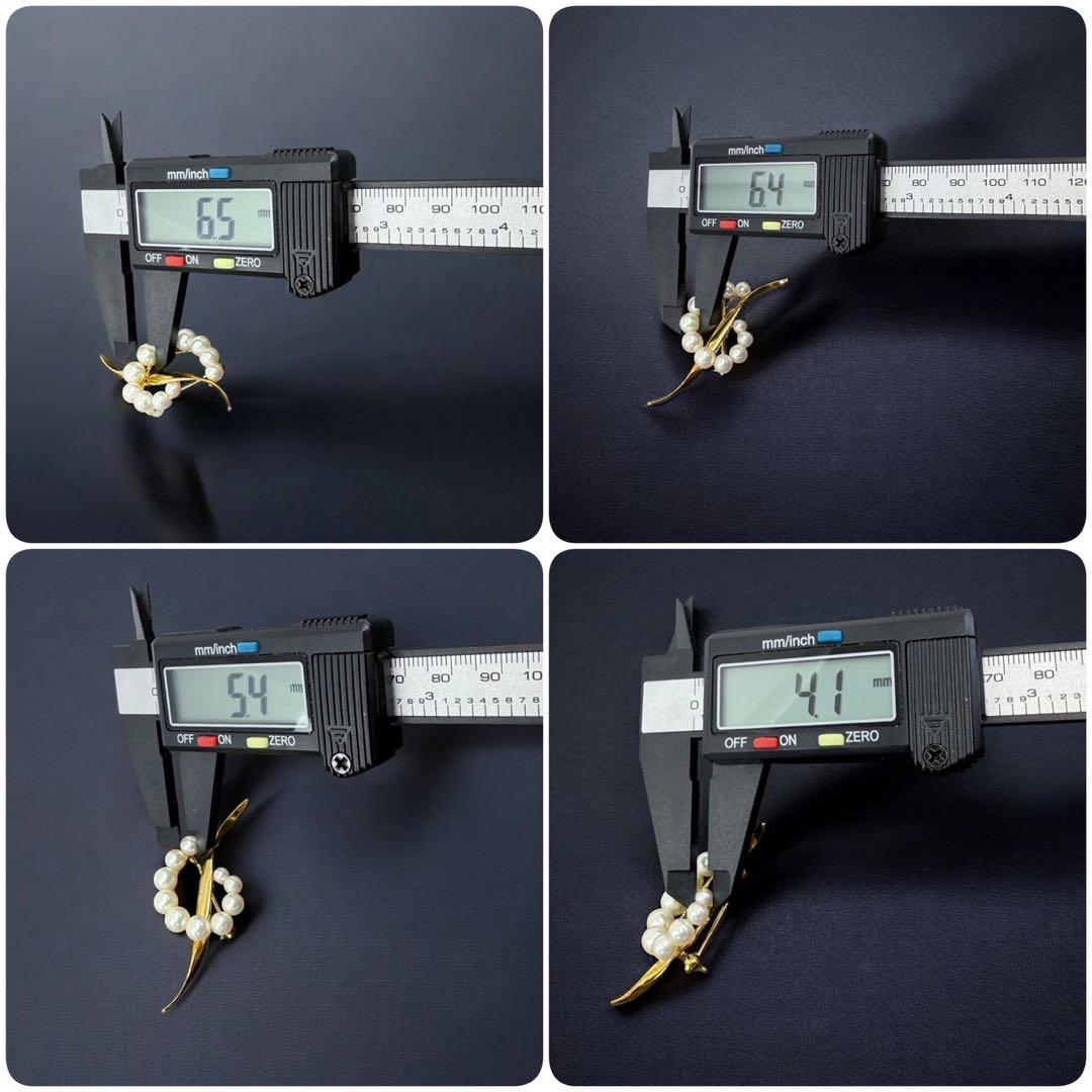 【極上】ミキモト　K18 アコヤ　本真珠　パール　ブローチ　コサージュ