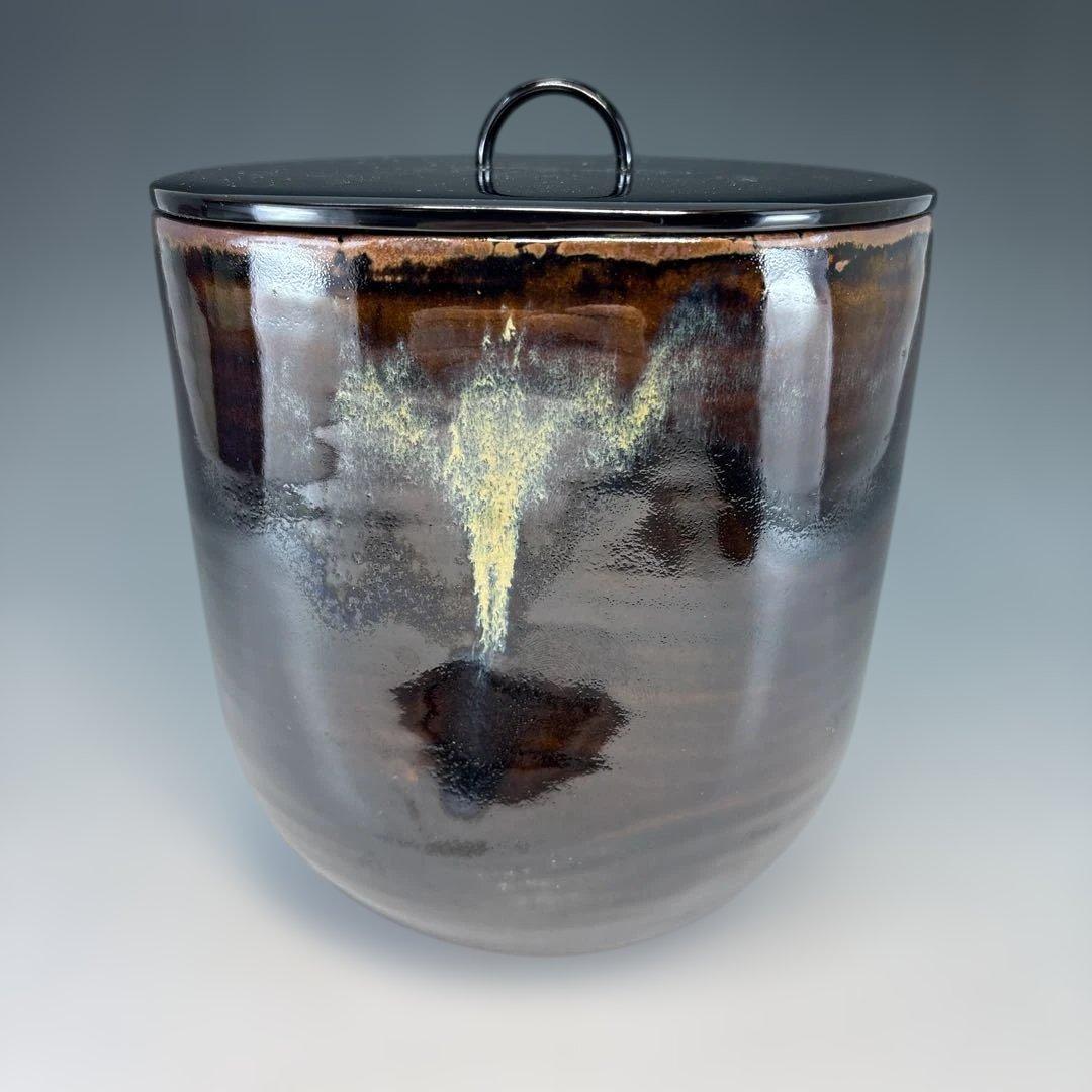 【中古品】鬼丸雪山造　高取水指（共箱）