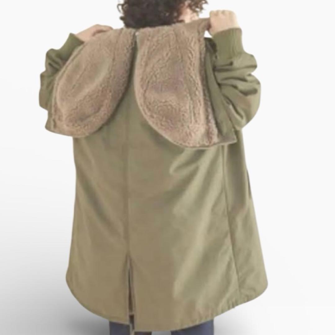 新品✨定価4.2万 エトレ　ミニタリーコート ボアベスト付き ゆったりしたS