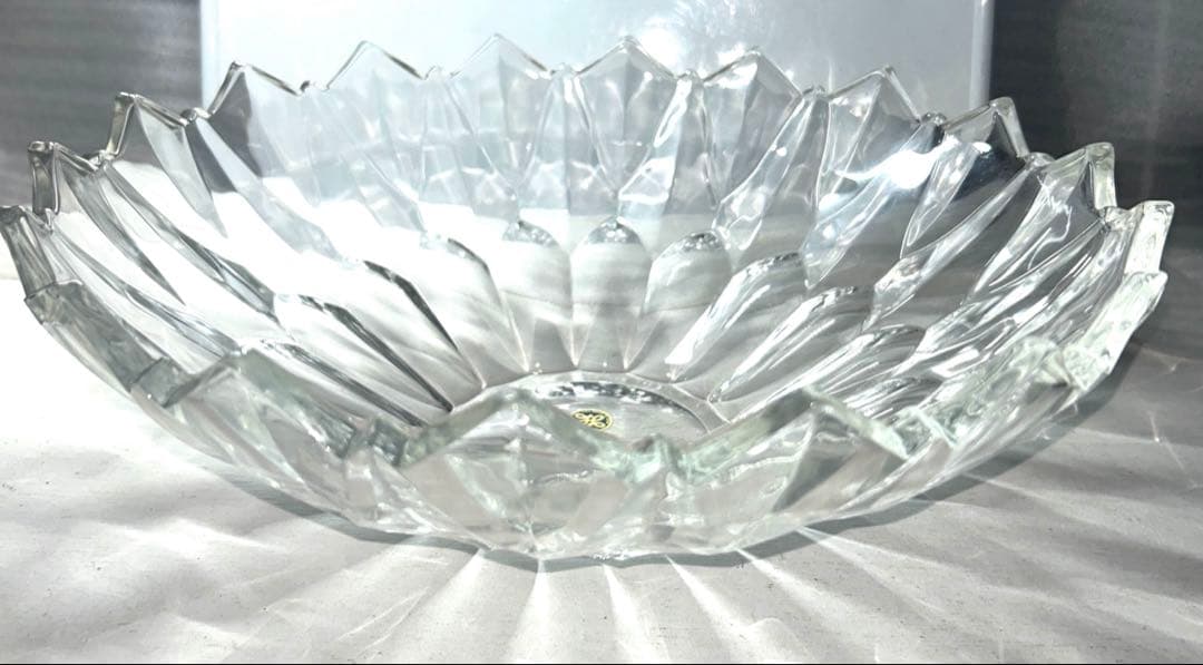 【ビンテージ】保谷ガラス ロータスリリー 盛鉢 コンポート