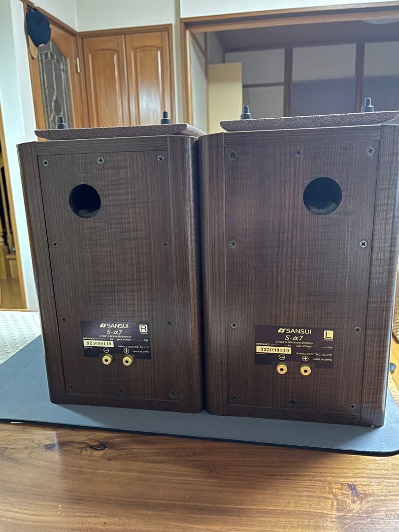 Sansui S-α7 スピーカー　2本組　コンデンサー、ケーブルリファイン品