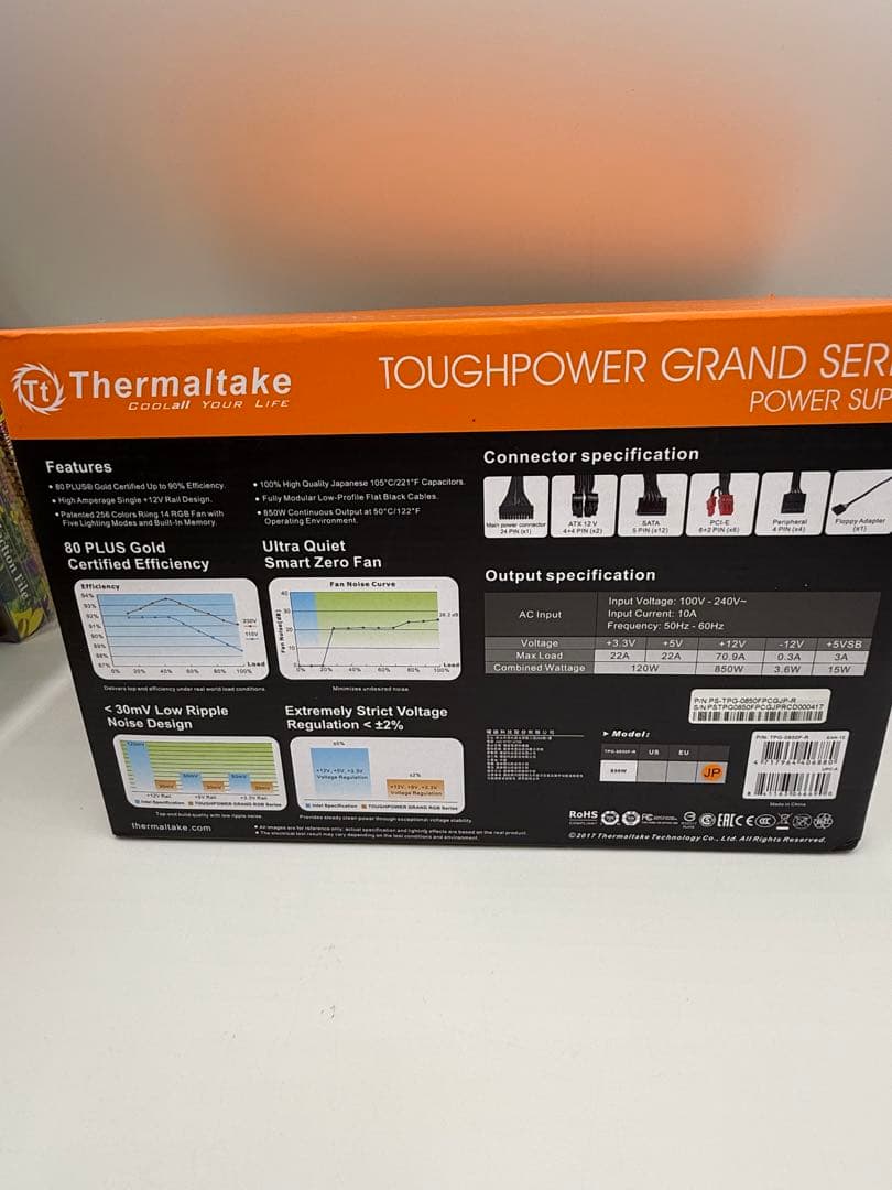 電源ユニット Thermaltake TOUGHPOWER TPG-0850FPCGJP-R