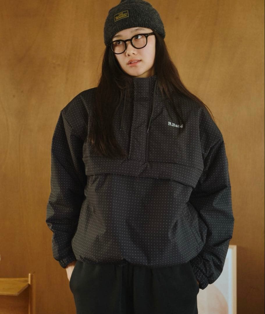 BROKEN BASE パデッドナイロンテックアノラック ブラック M