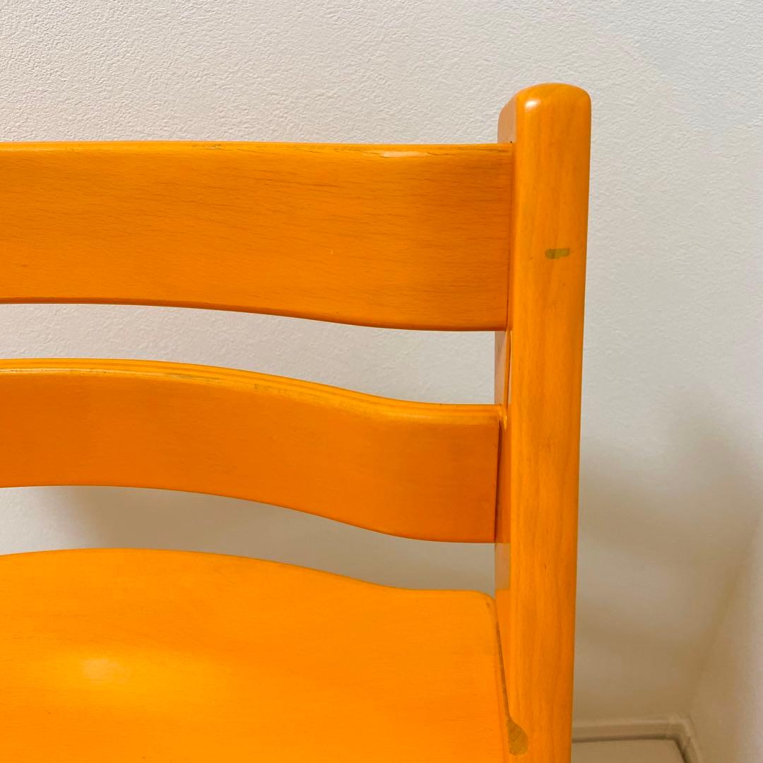 ♢美品♢STOKKE トリップトラップ シリアル4 廃盤色 オレンジ　ハイチェア