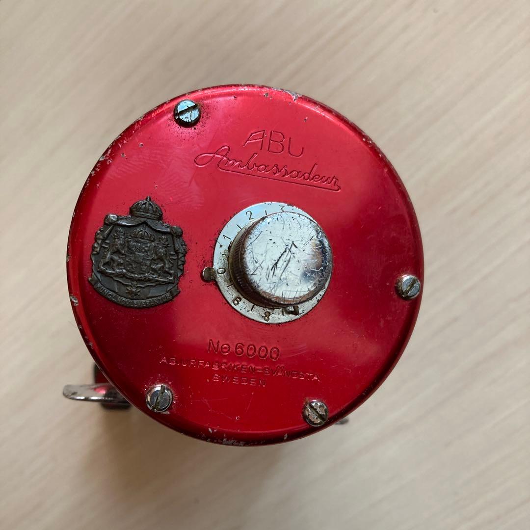 アブガルシア アンバサダー 6000 ヴィンテージ　リール　赤　レトロ