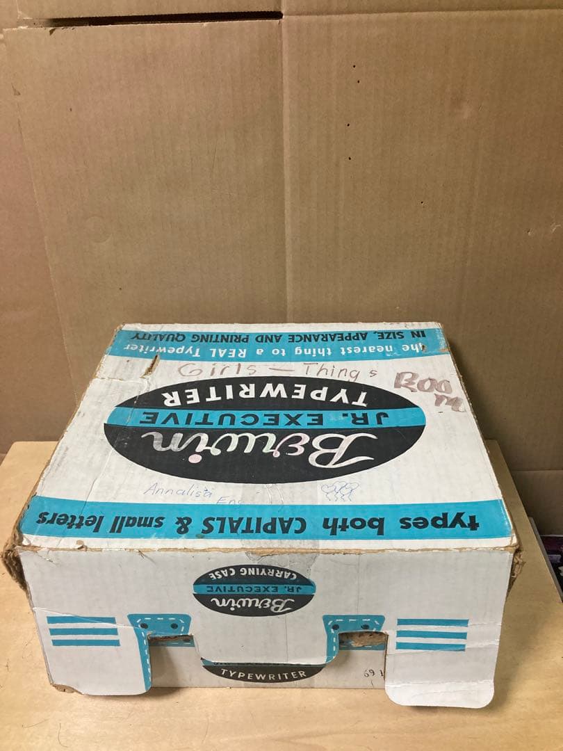 おもちゃのタイプライター 水色　アメリカ　ビンテージ　子ども