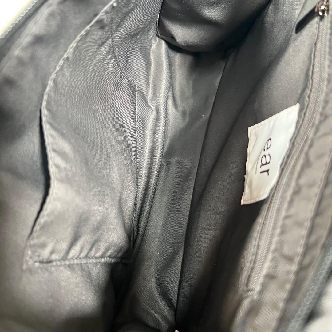 WEB限定イアパピヨネ 柄ワイドテープ ショルダーバッグ ブラック