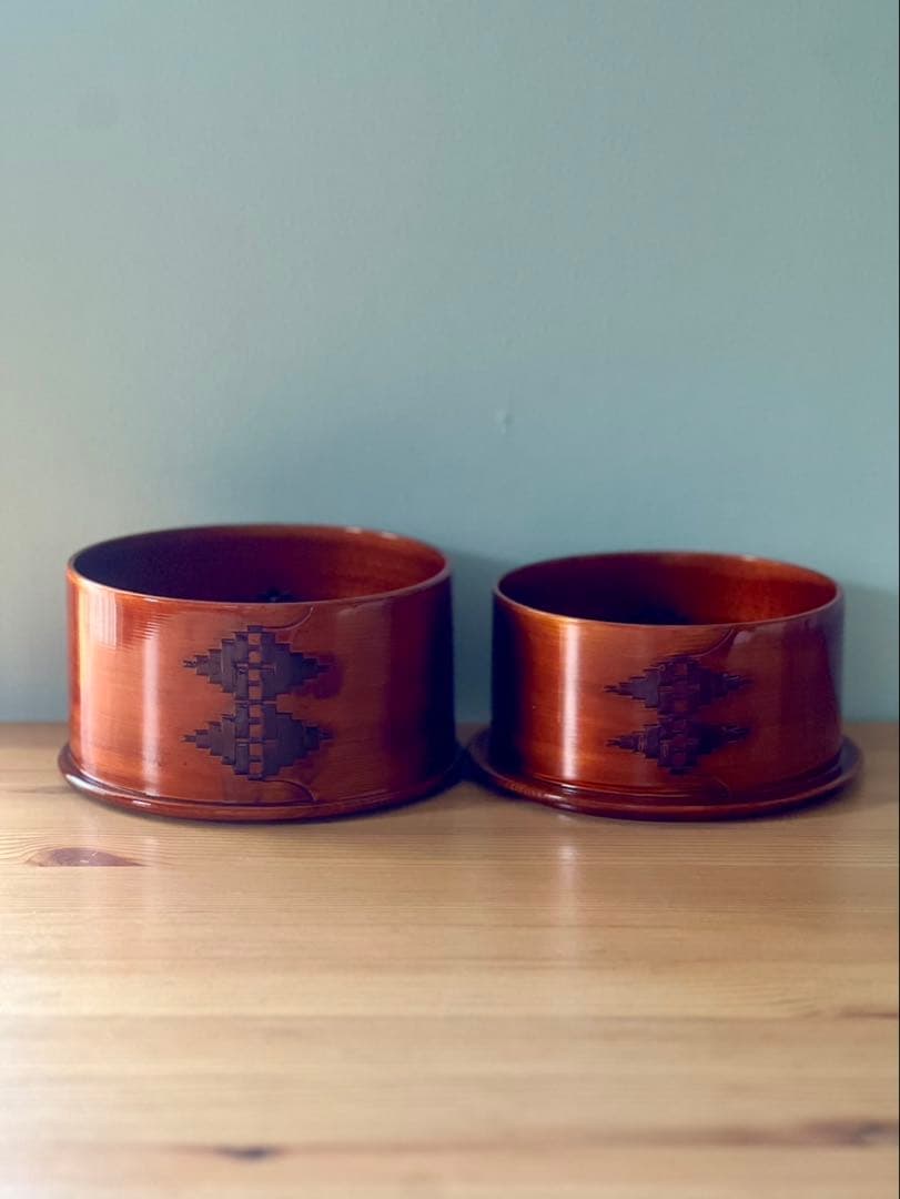 【おまとめ】柴田慶信商店　曲げわっぱ　入れ子五段重＆平和アルミ製作所 圧力鍋