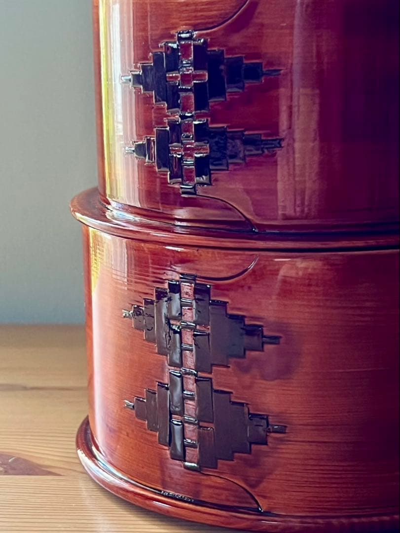 【おまとめ】柴田慶信商店　曲げわっぱ　入れ子五段重＆平和アルミ製作所 圧力鍋