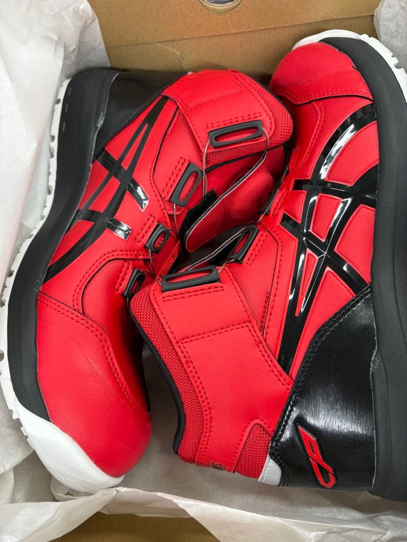 asics BOA CP304BOA 安全靴 レッド/ブラック26.5cm