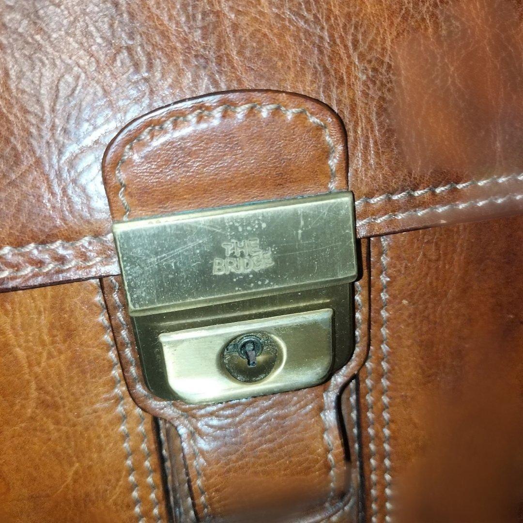 the bridge　レザー　高級感　　ブラウン　金具